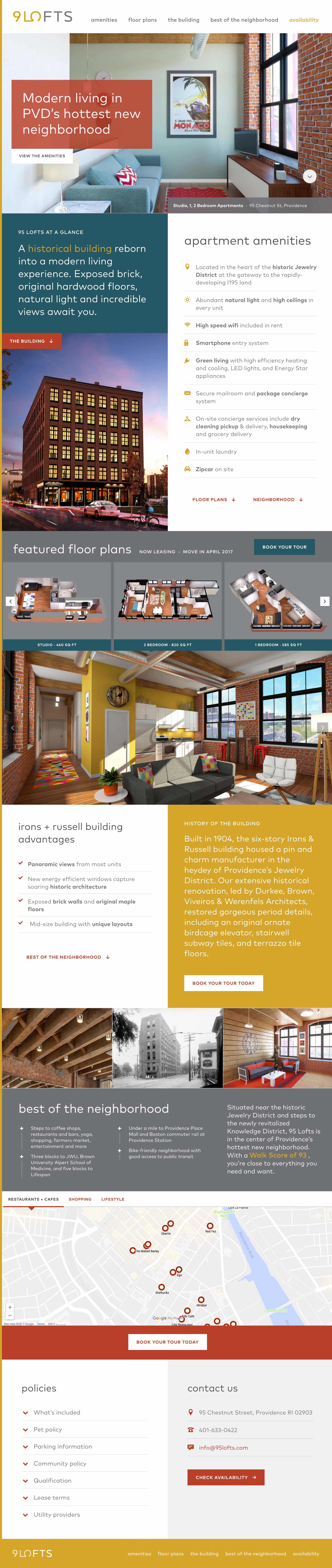 web design and development for Providence real estate company