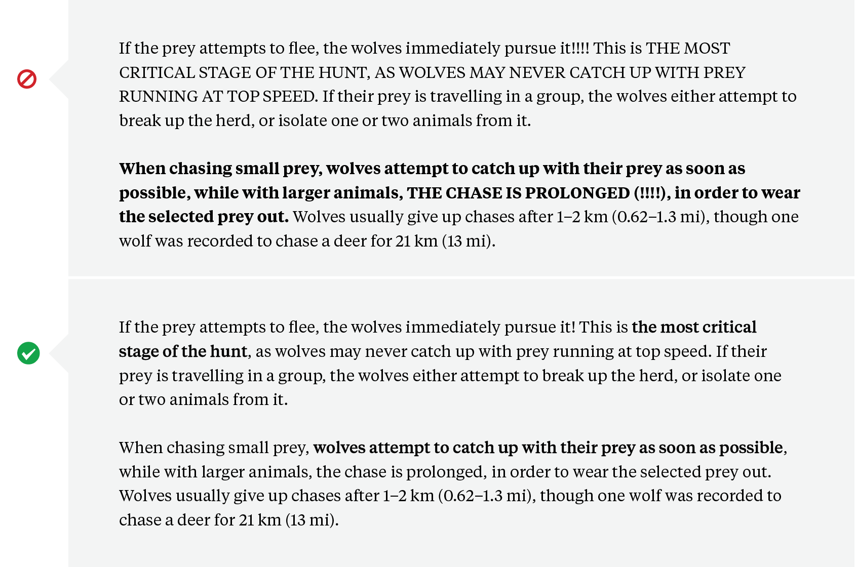 Text Formatting: Fixing too many caps and exclamation marks